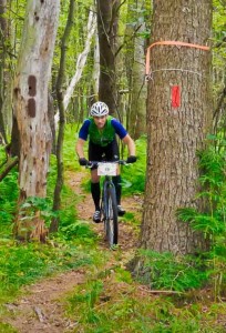 Biker in the Woods